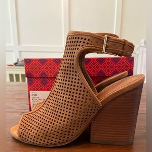 Tory Burch Jessie Bootie open-toe perforated suede